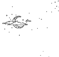 clounds and moon outline sticker gif